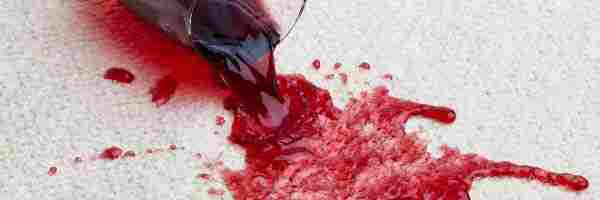 Wine stain on carpet